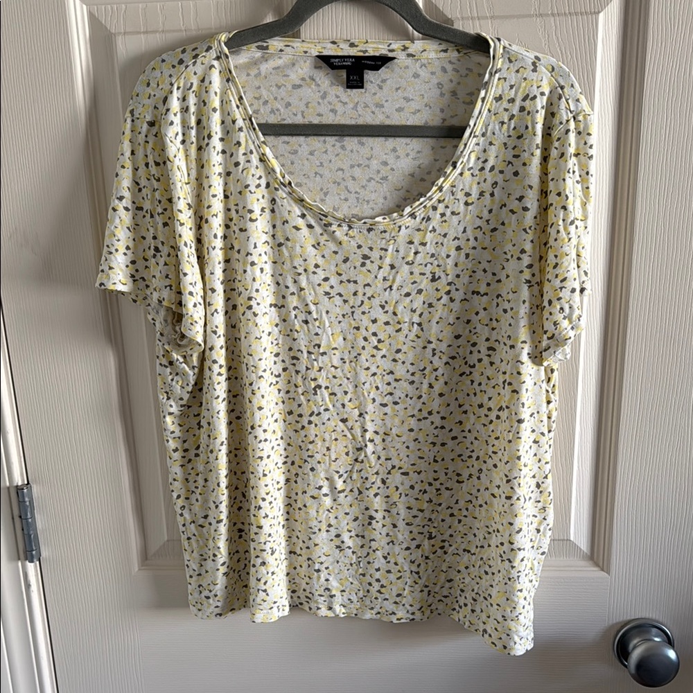Women's Yellow Patterned Top